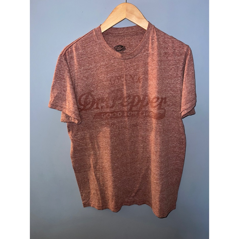 Dr Pepper Mens Medium Heather Maroon Graphic Tee Drink Dr Pepper Good For Life